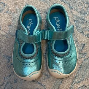 PLAE Kids' Teal and Silver Sneakers
